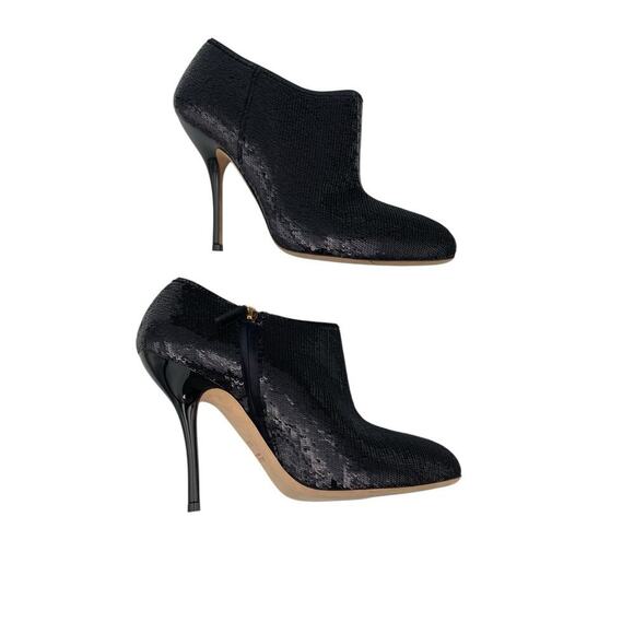 Gucci Black Sequin Ankle Booties Size 36.5 US 6.5 - Picture 8 of 14